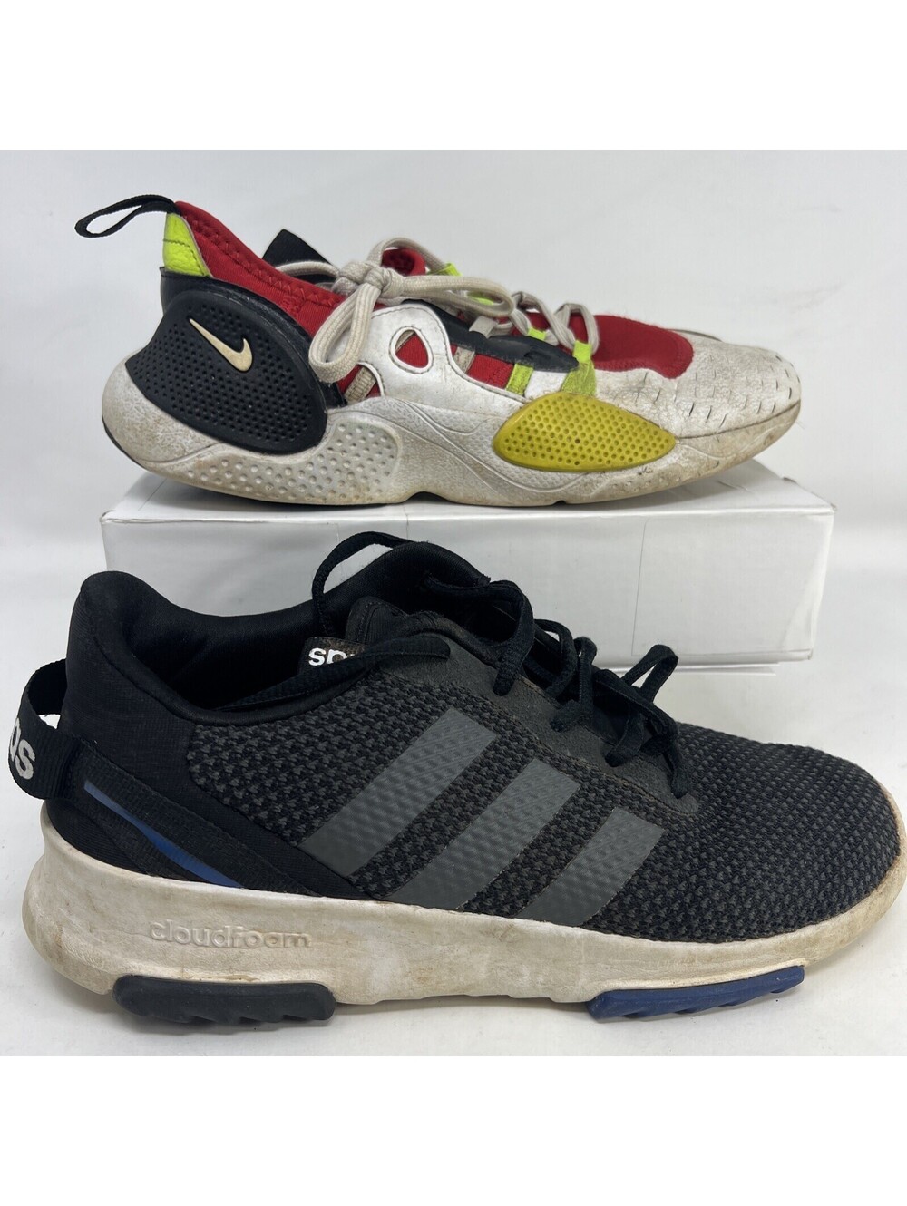 Lot 2 Pairs Shoes Youth Size 4.5Y adidas FX7278 RACER TR 2.0 & Nike Huarache